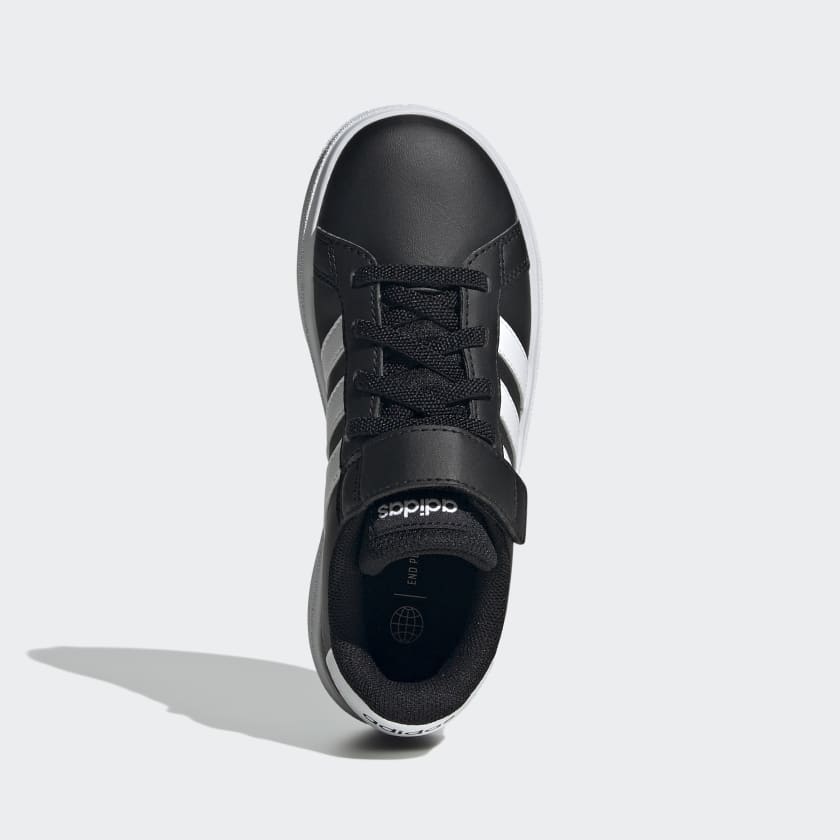 Grand Court Lifestyle Court Elastic Lace and Top Strap Black