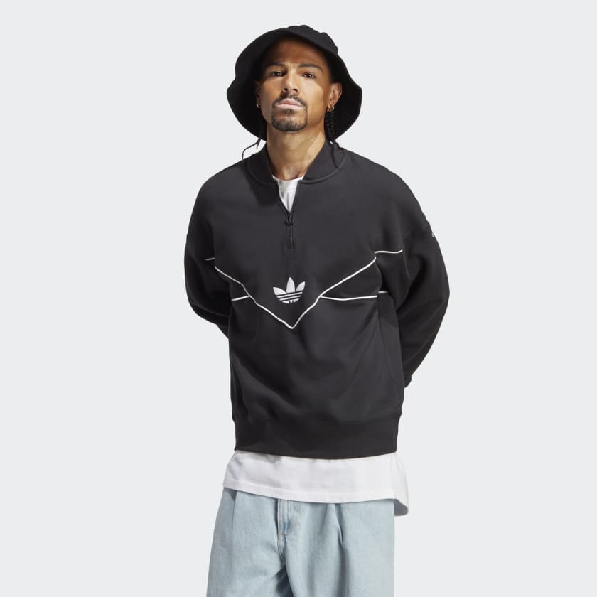 Adidas half zip sweatshirt best sale