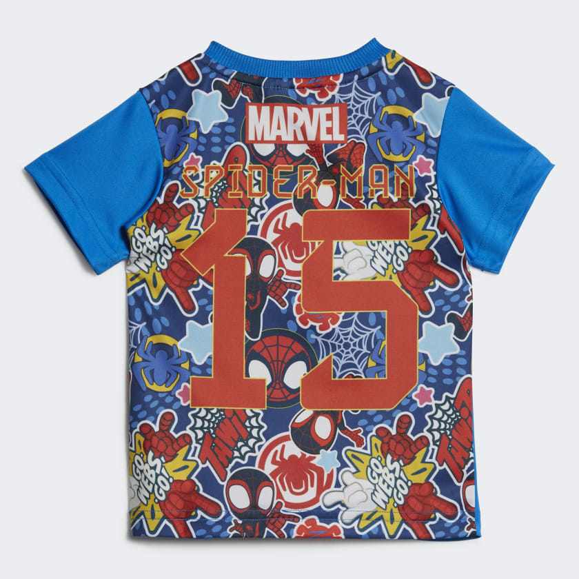 Для детей :: Одежда :: Летний комплект adidas x Marvel's Spider-Man Синий