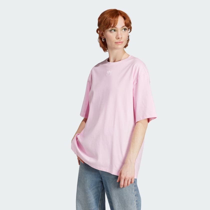 Для женщин :: Одежда :: Розовая футболка Adicolor Essentials