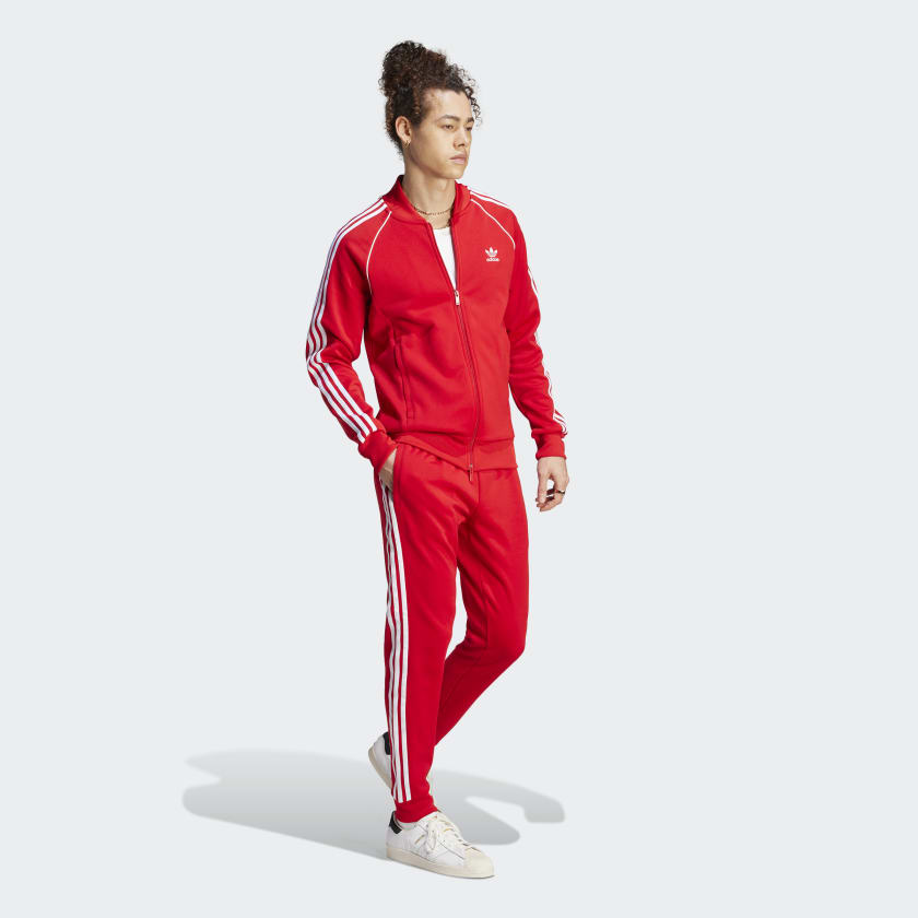 Для мужчин :: Одежда :: Спортивные штаны Adicolor Classics SST красные