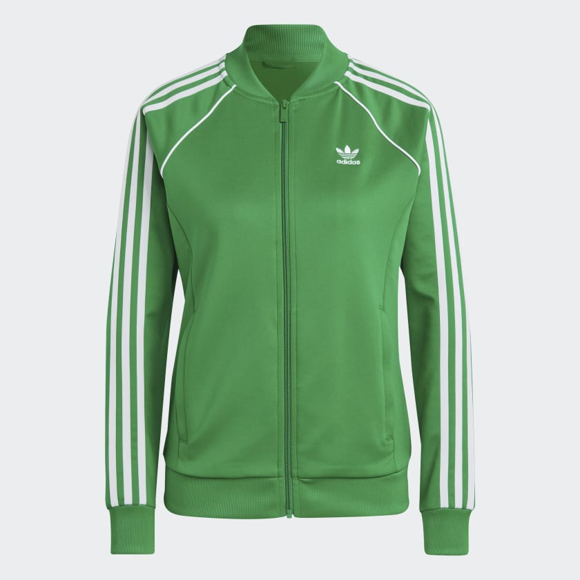 Для женщин :: Одежда :: Зеленая спортивная куртка Adicolor Classics SST