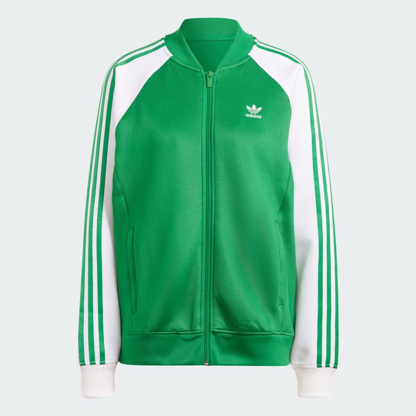 Для женщин :: Одежда :: Зеленая спортивная куртка Adicolor Classics ...